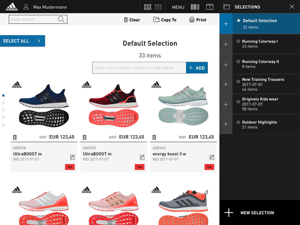 b2b adidas click
