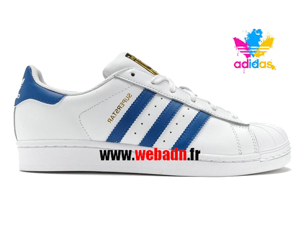 adidas superstar bleu et blanc