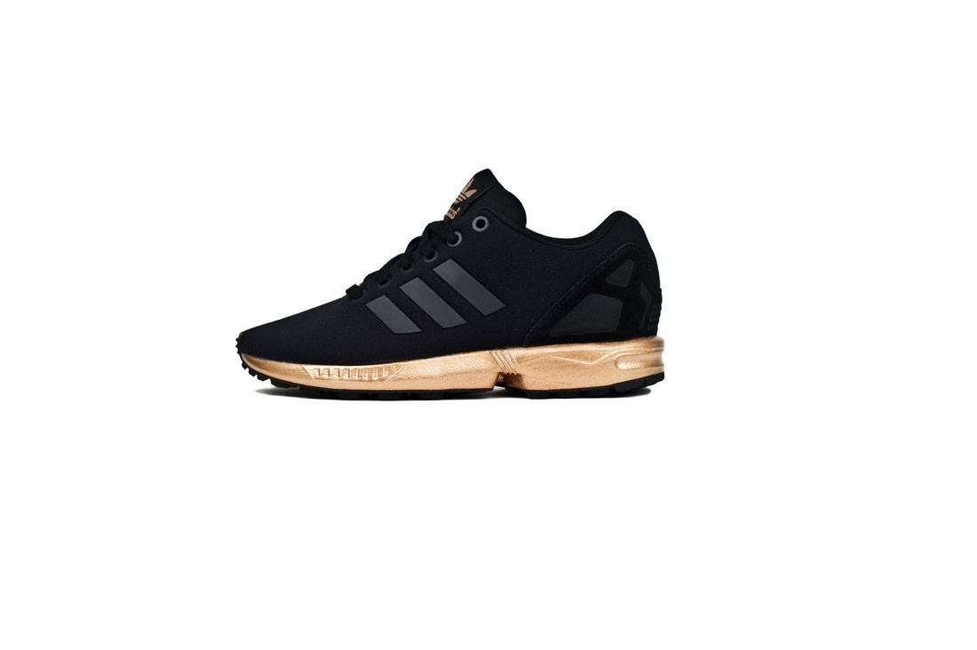 zx flux noir et or femme