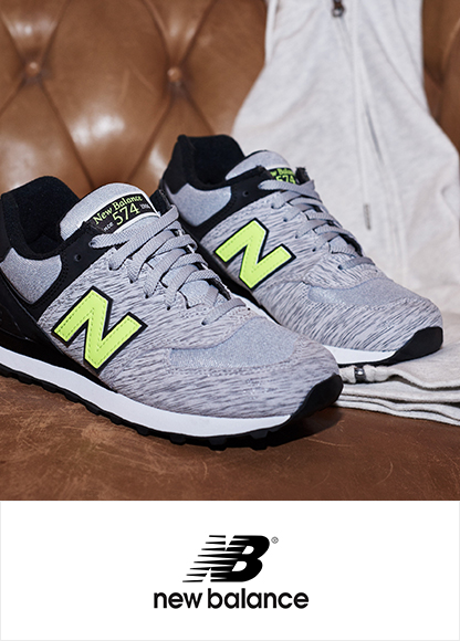 new balance gris et vert fluo