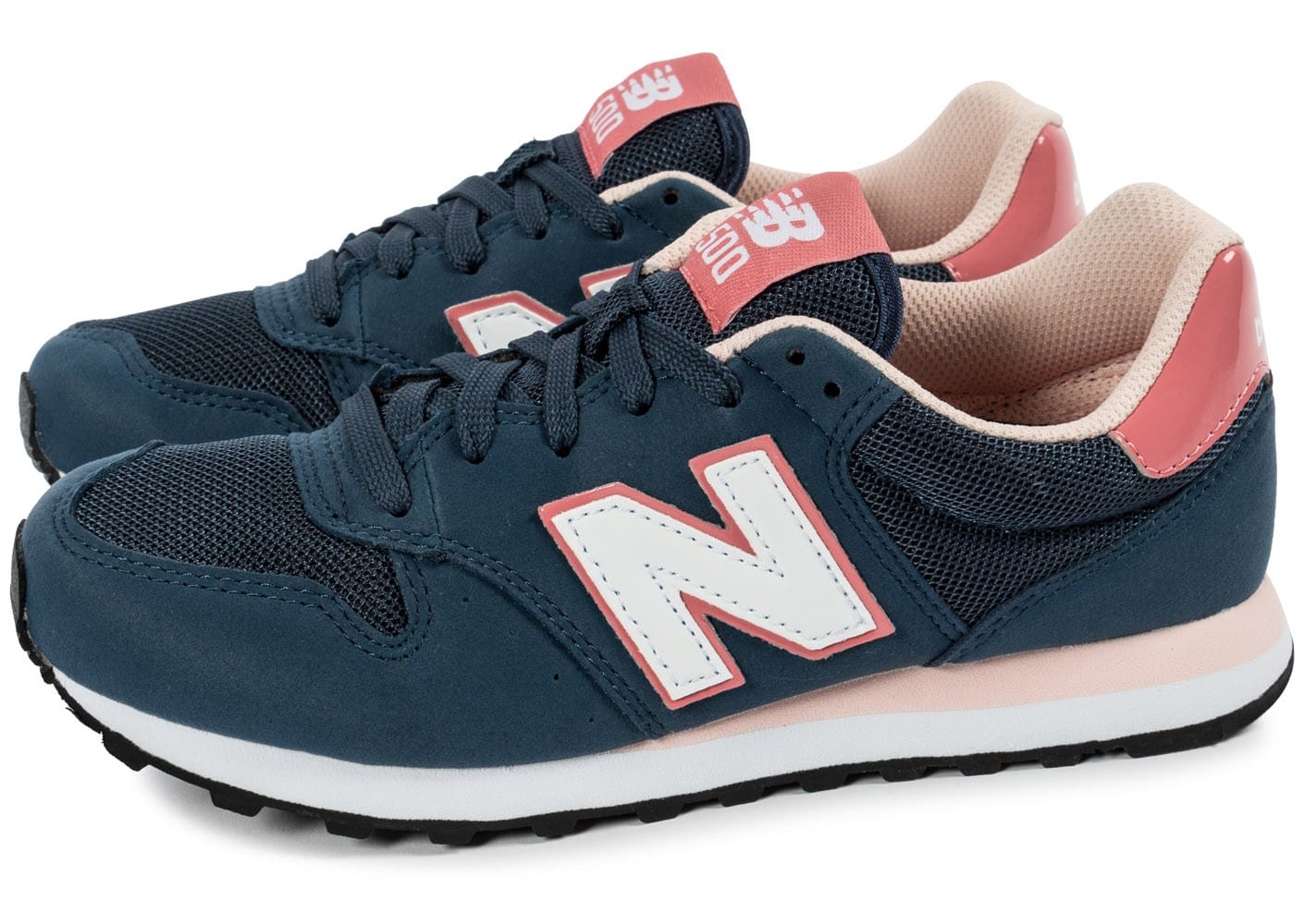 basket new balance bleu marine et rose