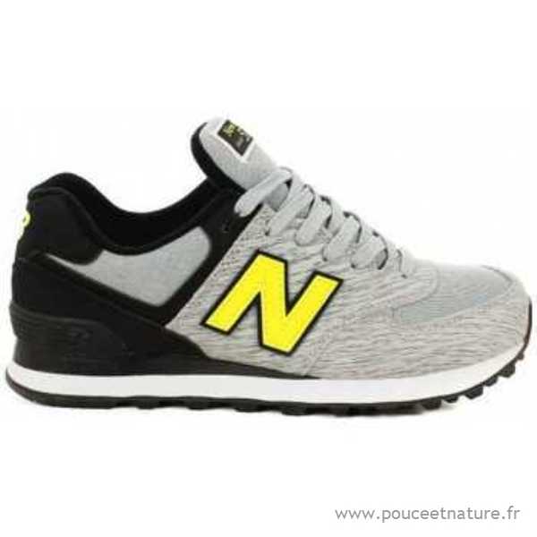 new balance gris jaune fluo